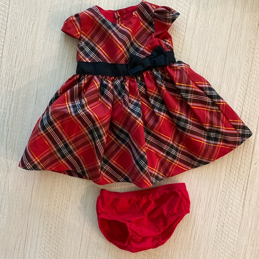 Carter’s red plaid dress. Never worn.